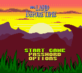 Land Before Time, The (USA) Title Screen
